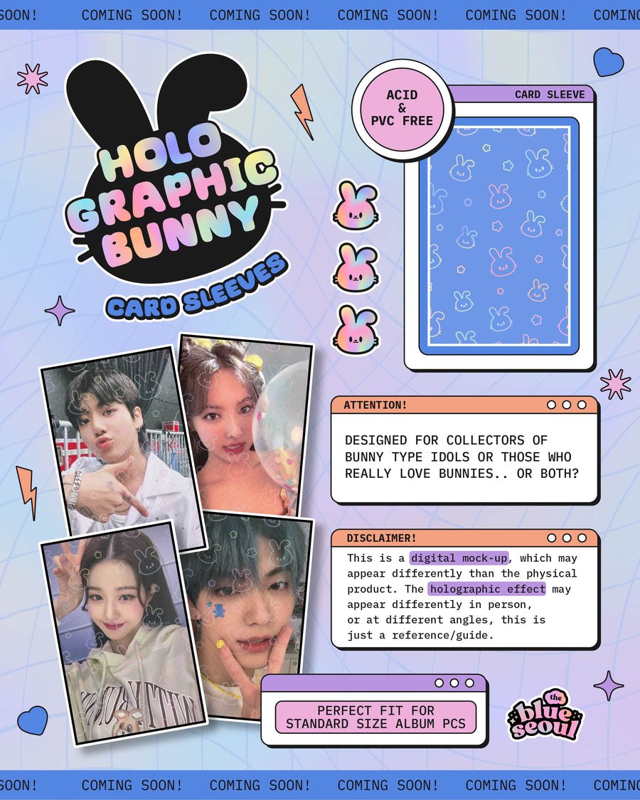 Bunny Holographic Photocard Sleeves [PREORDER SOON]