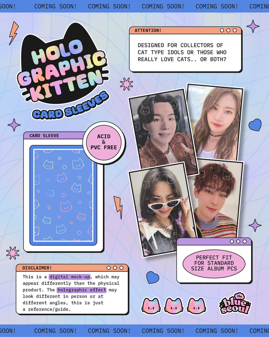 Kitten Holographic Photocard Sleeves [PREORDER SOON]